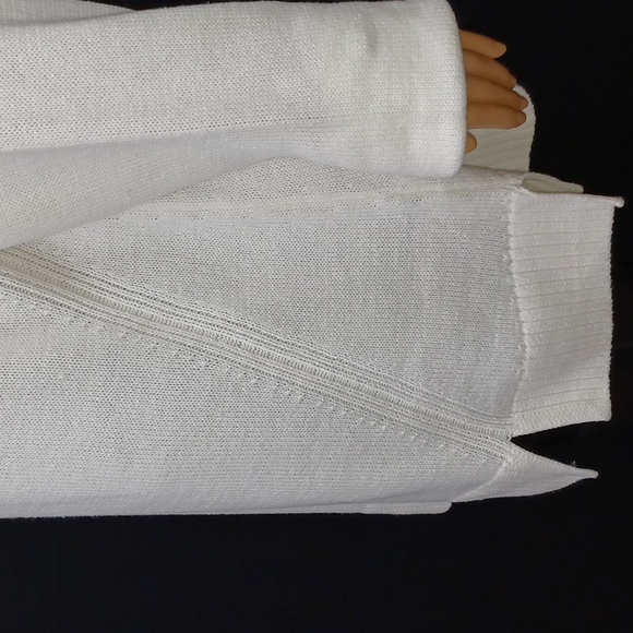 Karen Scott Plus Size Funnel-Neck Sweater, Winter White - Picture 6 of 12